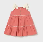 MAYORAL BABY & TODDLER DRESS WITH BOWS             1924 FLAMINGO