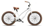 3" Fat Tire Beach Cruiser Bike - White