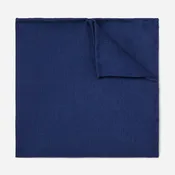 Astute Solid Navy Pocket Square