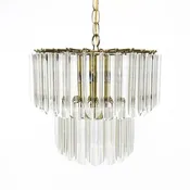 2-tier Lucite Prism Chandelier