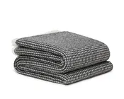 ALONPI SASHA CASHMERE HONEYCOMB THROW / STEEL W53" x L75"