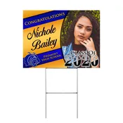Graduation Sign (Option 3) – 18″x24″ Coroplast Yard Sign with Stake
