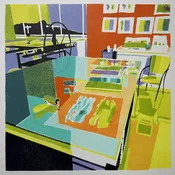 Diamond Head View. Study no. 37t6, Stephen Yuen — Honolulu Printmakers