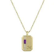 The Charlie Necklace with Diamond and Birthstone