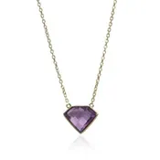 Amethyst Shield Necklace — Stucchi Jewelers