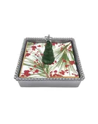 Mariposa 3D Green Tree Beaded Napkin Box