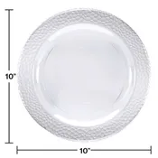 10.25" PL PLATES CLEAR PEBBLE