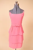 Bubblegum Pink Tiered Party Dress By Ann Barry, XXS