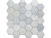 2 x 2 Hex Mosaic | Bianco Calacatta