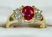 Gold Ruby Diamond Ring