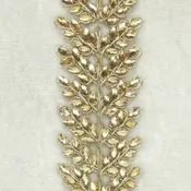 05-0100 RIBBON 4″ X 5YDS VELVET IRIS CRYSTAL SIDE TRIM (11316)