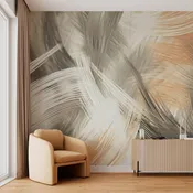 Wall mural Abstract brush strokes in soft tones