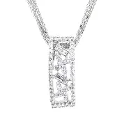 Custom Diamond Pendant - 14K White Gold - 1.09ct