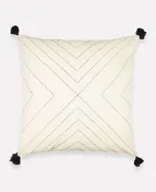 Anchal Geometric Throw Pillow Cover in Bone