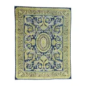 10'10"x13'8" Blue Old Spanish Savonnerie Hand-Knotted Oversize Rug R34424