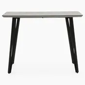 Akida Console Table - Console Table Faux Concrete / Black Powder