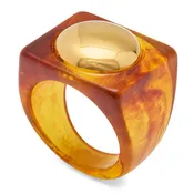 Gold Round and Square Resin Ring | Lucas Jack