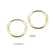 14k Yellow Gold Filled Hoop Earrings 17 Mm