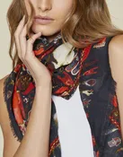 Deborah Kent's Boutique in South Tampa — Charms Printed Cotton Silk Scarf by Faliero Sarti