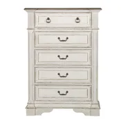 Abbey Park - 5 Drawer Chest - Antique White