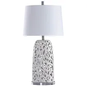 White pearl finish coral lamp