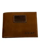 Ariat American Flag Patch Bifold Leather Wallet