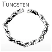Adventurous - Bold Polished Link Tungsten Carbide Bracelet