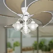 52" Raindance Nautical Ceiling Fan w/ 362PW Light - Pure White - Multipe Blade Finish Options