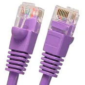 0.5Ft Cat5E UTP Ethernet Network Booted Cable Purple