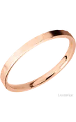 2 mm wide Flat 14K Rose Gold band.