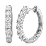 1.00ct 14K White Gold Lab Grown Diamond Earrings