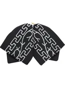 Adult 
Mexican Charro Bow Tie 100% Polyester Black/Silver 601114