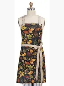 Apron  Adult Fall Splendour Black/Gold Leaves Women's H8281
