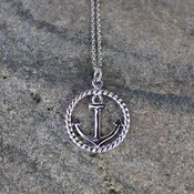 Anchors Aweigh Charm Pendant in Sterling Silver