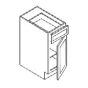 1 Drawer 1 Door Base — Discount Cabinet