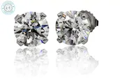 0.22 ct. Round Diamond Studs in14k White Gold.