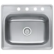 003-525 Stainless Steel 25″ x 22″ Single Bowl Top-Mount Sink