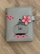 Wallet - Gray with birdhouse