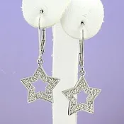 Sterling Silver Star Earrings