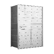 1400 Series Front Loading Horizontal Mailbox in Anodized Aluminum Finish with Master Access Door and 27 Compartments