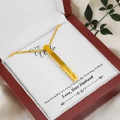 4 Sided Engraved Pendent ( For Heart to Heart Wife )