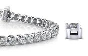 3 Prong Dreams Tennis Bracelet In Platinum Or Gold