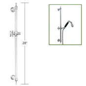 28-Inch Brass ADA Slide Bar with Holder Chrome