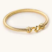Arria Gold Latch Bangle