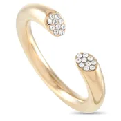 Calvin Klein Brilliant Yellow Gold PVD-Plated Stainless Steel Crystal Ring KJ8YJR140108
