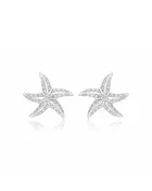 14KT WHITE GOLD DIAMOND STARFISH EARRING