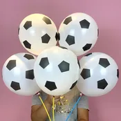 12 inch Thick White Football Pattern Printing Balloon