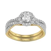 0.99ct 14K Yellow Gold Lab Grown Diamond Ring Size 6.5