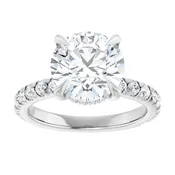 3 Carat Round – Hidden Halo Engagement Ring – Style #GTJ4037-round-14kw