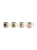 14 oz. Hand-Painted Stoneware Mug w/ Embossed Icon